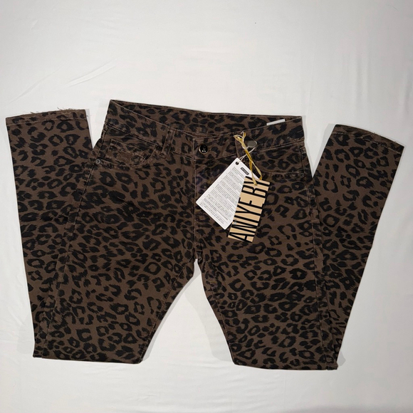 ANIYE BY Denim - ANIYE BY Leopard Print Skinny Jeans Italy 27 NWT Mob Wife Indie Sleaze Animal